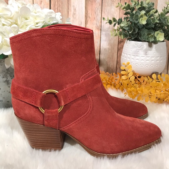 NEW Michael Kors Suede Leather Western Booties - Picture 2 of 8